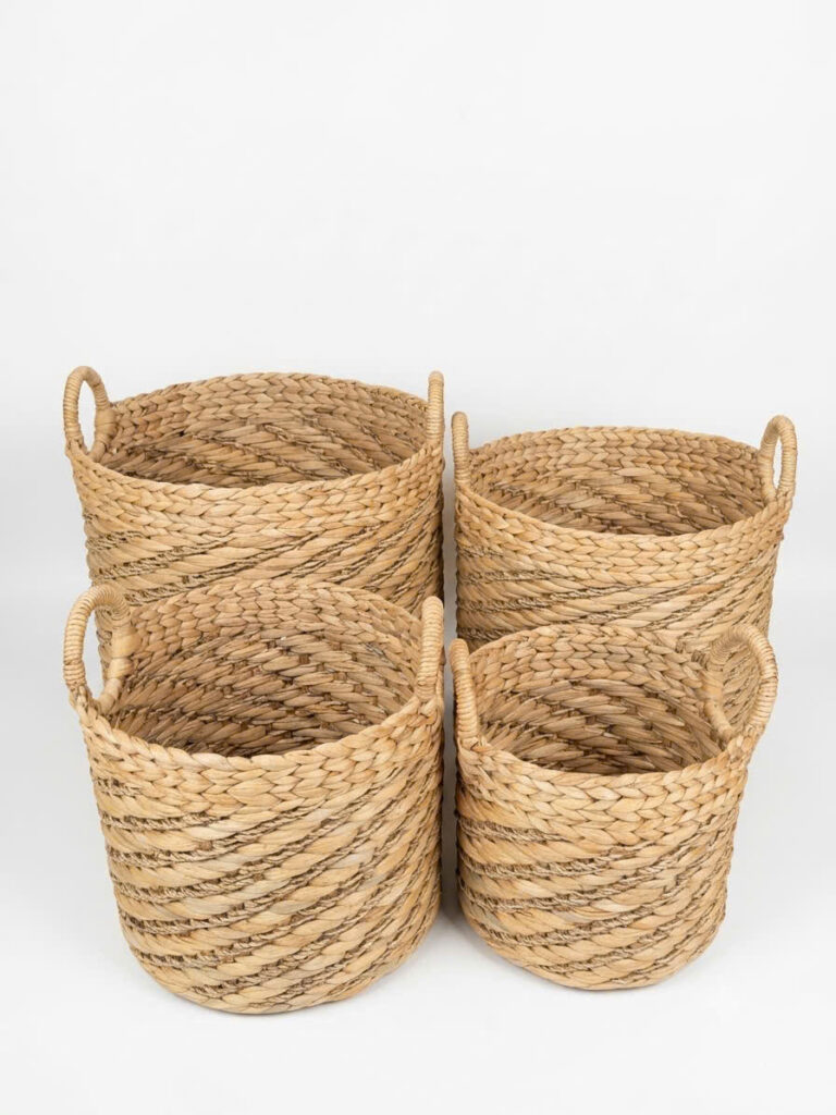 Giỏ Cói Trồng Cây Treo Tường Decor Planters